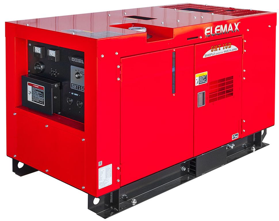 Дизельный генератор ELEMAX SH15D-R в кожухе с АВР