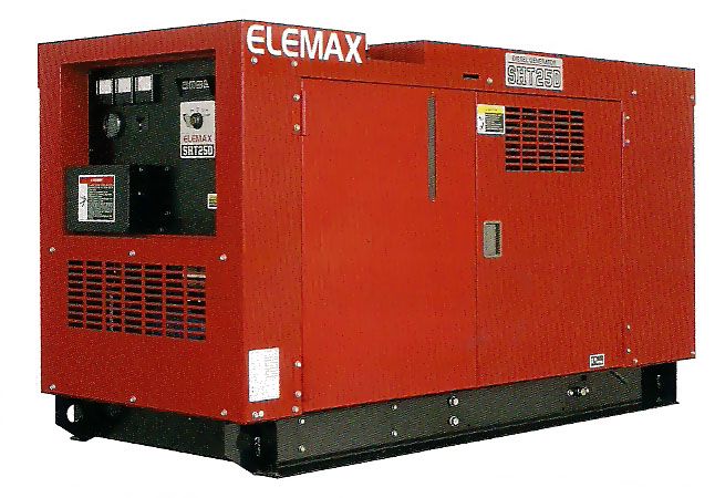 Дизельный генератор ELEMAX SHT25D-R в кожухе с АВР