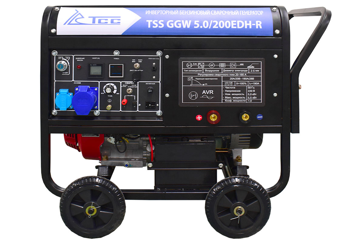 Инверторный сварочный генератор ТСС GGW 5.0/200EDH-R (Honda GX390)
